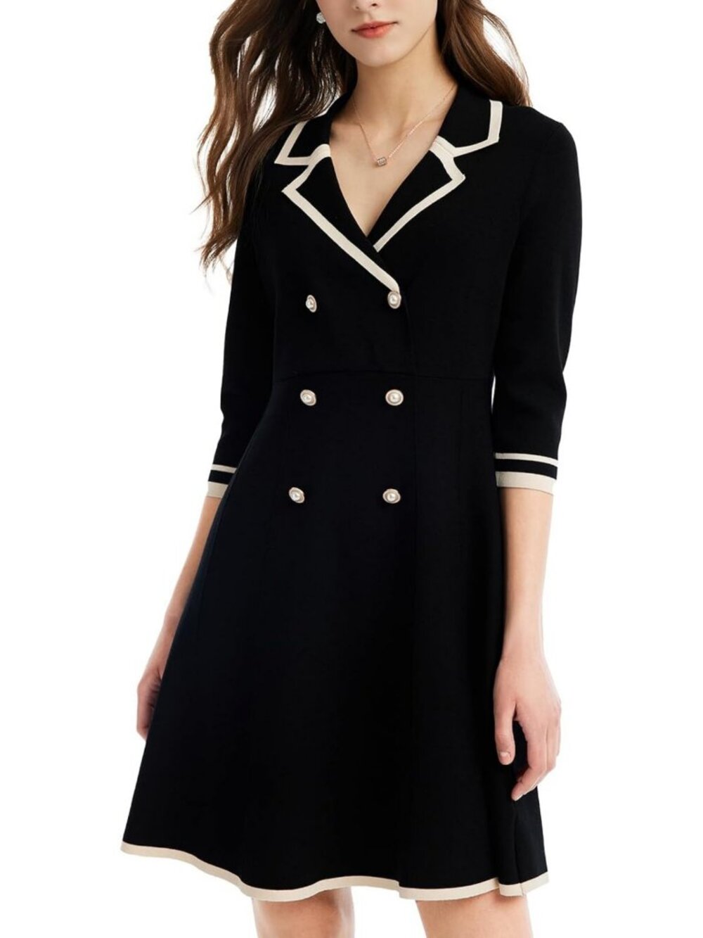 Chic Women’s Bodycon Knit Mini Dress | Casual V-Neck Sweater Dress for Work